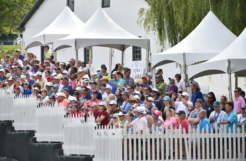 The 1761 Club, near 12 green was a great place to watch the action during the final round of the US Women's Open at Lancaster Country Club on Sunday, July 12, 2015. (Photo/Suzette Wenger)