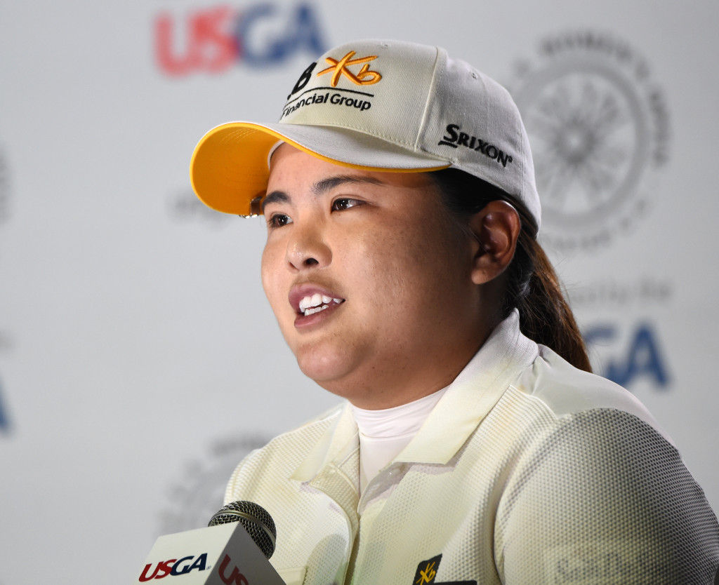Inbee Park takes questions during a press conference at the 2015 U.S. Women's Open Friday.