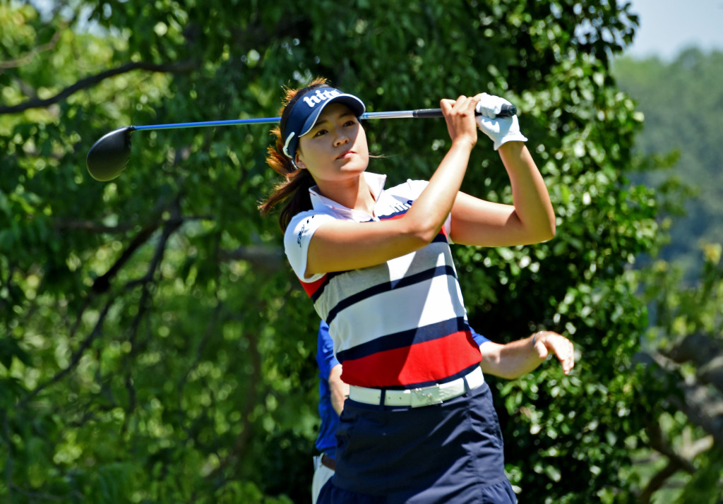 In Gee Chun tees off from hole #2 at Lancaster Country Club in Round 3 of the 2013 U.S. Women's Open Saturday. (Photo/Blaine Shahan)
