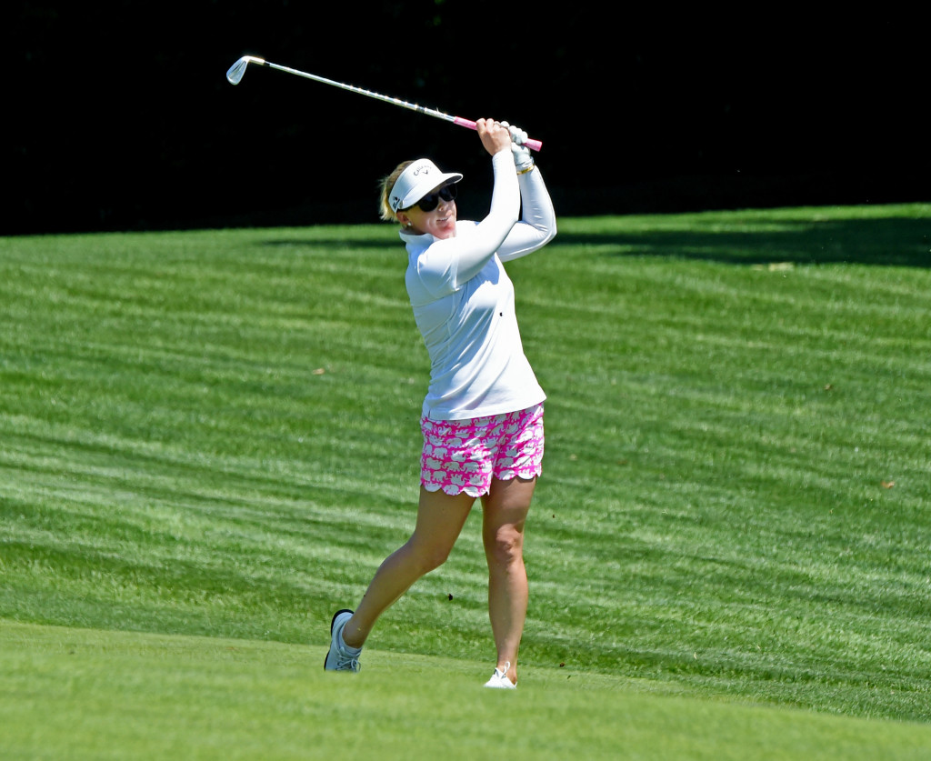 Morgan Pressel his from the #2 fairway at Lancaster Country Club in Round 3 of the 2013 U.S. Women's Open Saturday. (Photo/Blaine Shahan)